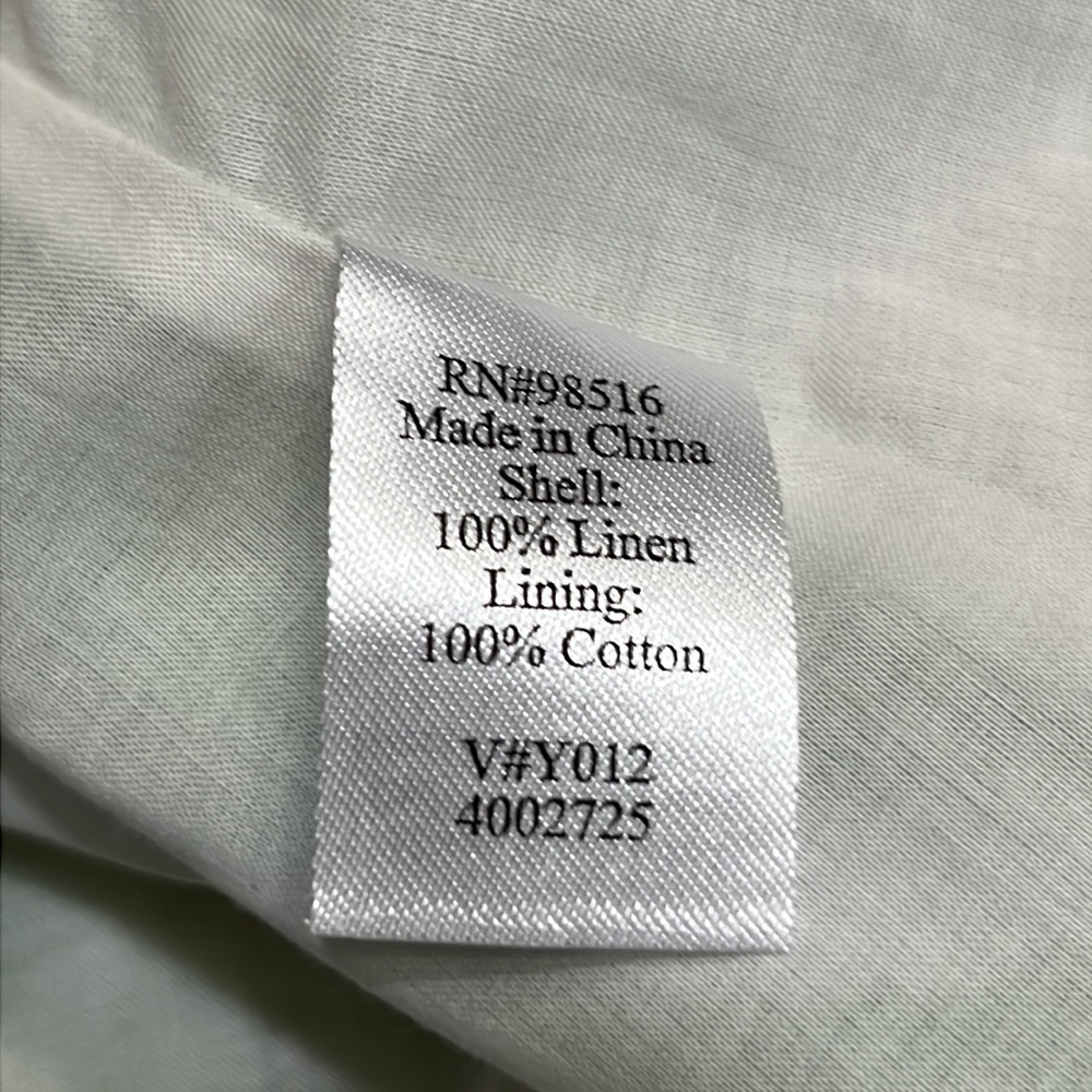 Coldwater Creek White Green Floral Print Linen Wrap Skirt Sz M NWT $80 - Picture 8 of 14